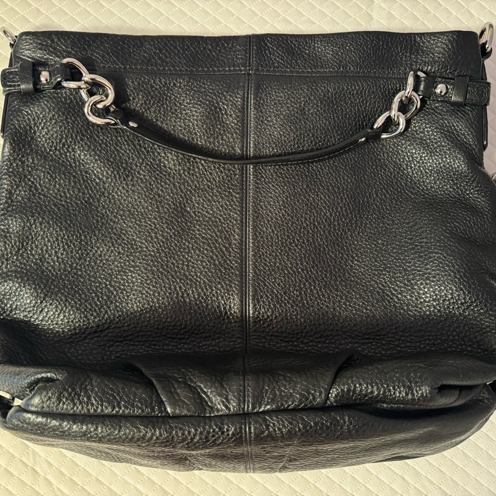 Coach Ashley Soho Hobo in Black Leather